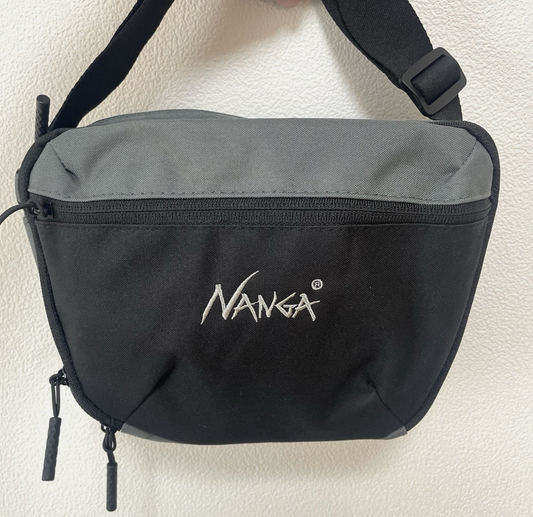 Nanga Crossbody Black & Grey Shoulder Bag Fanny Waist Pack