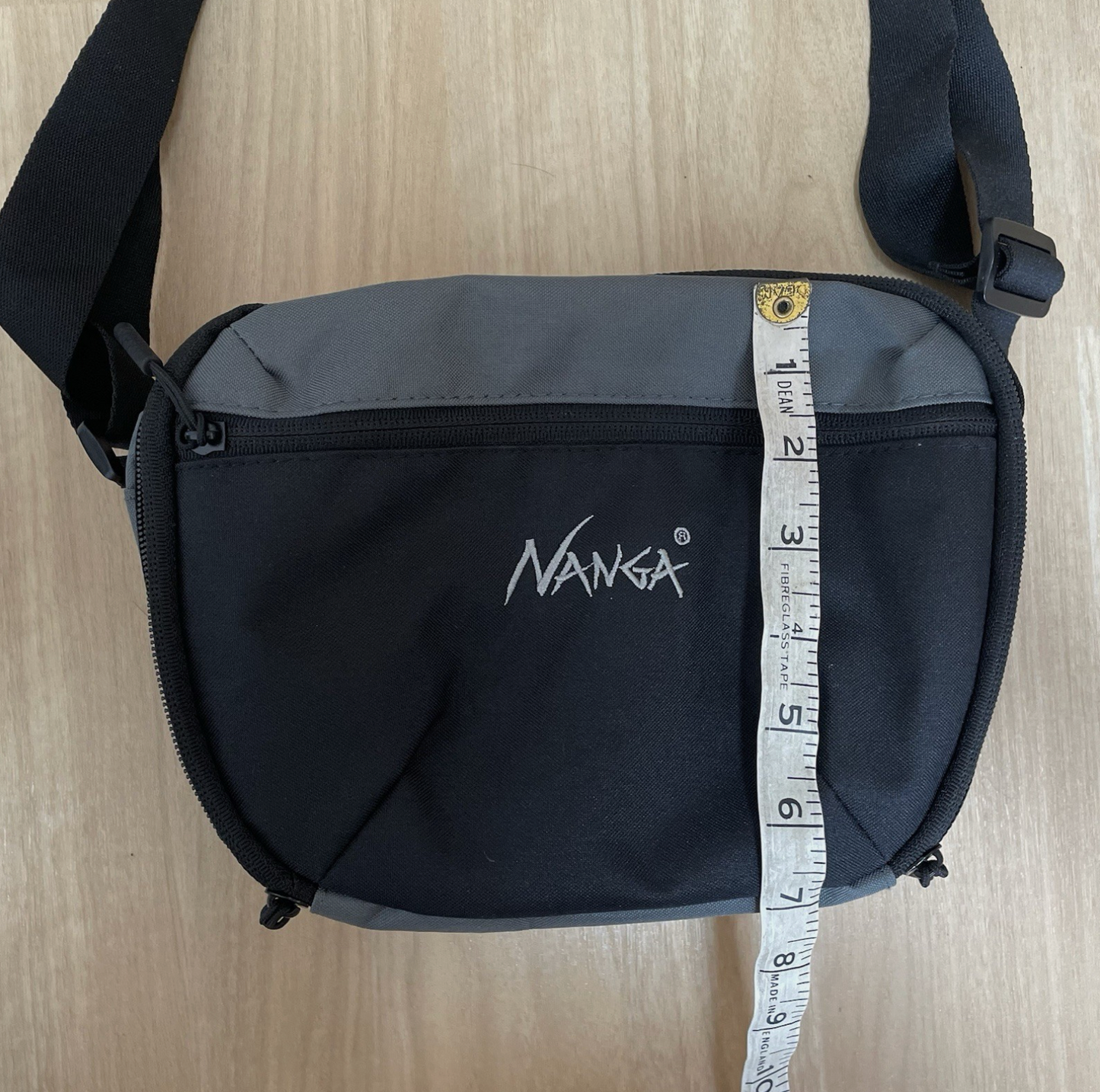 Nanga Crossbody Black & Grey Shoulder Bag Fanny Waist Pack