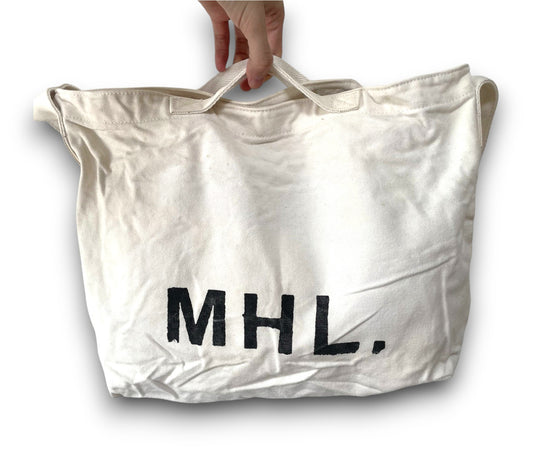 MHL Margaret Howell Canvas Tote Satchel Crossbody Shoulder Bag