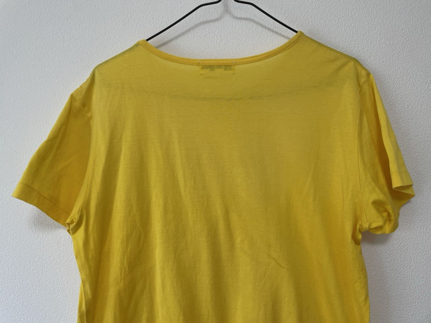 Courreges Paris Vintage T-shirt Top Yellow Ladies M