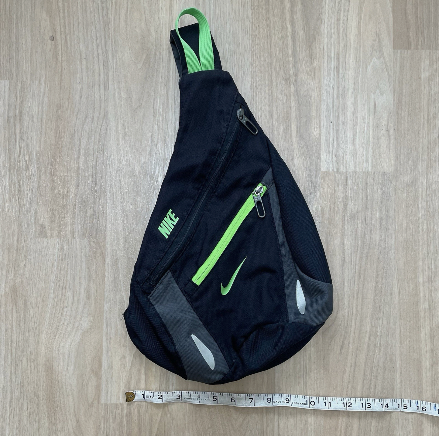 Nike Vintage 00's Crossbody Sling Bag Neon Green Swoosh Backpack