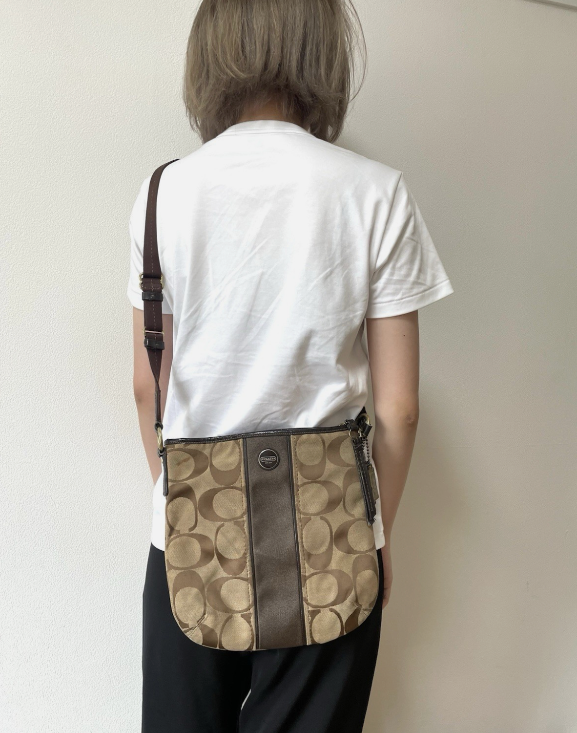 Coach Vintage F21905 Canvas Crossbody Shoulder Bag