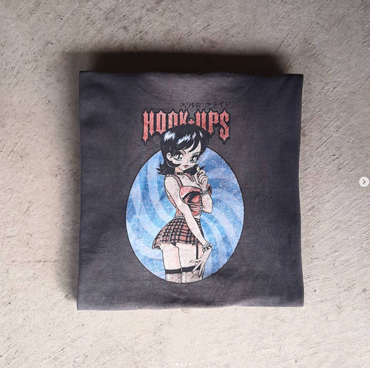 Hook-ups Skateboards "Vampire Girl" Vintage Skate T-shirt Mens M