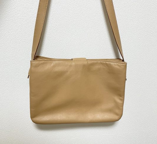 Max Mara Vintage Leather Satchel Cross Body Shoulder Bag