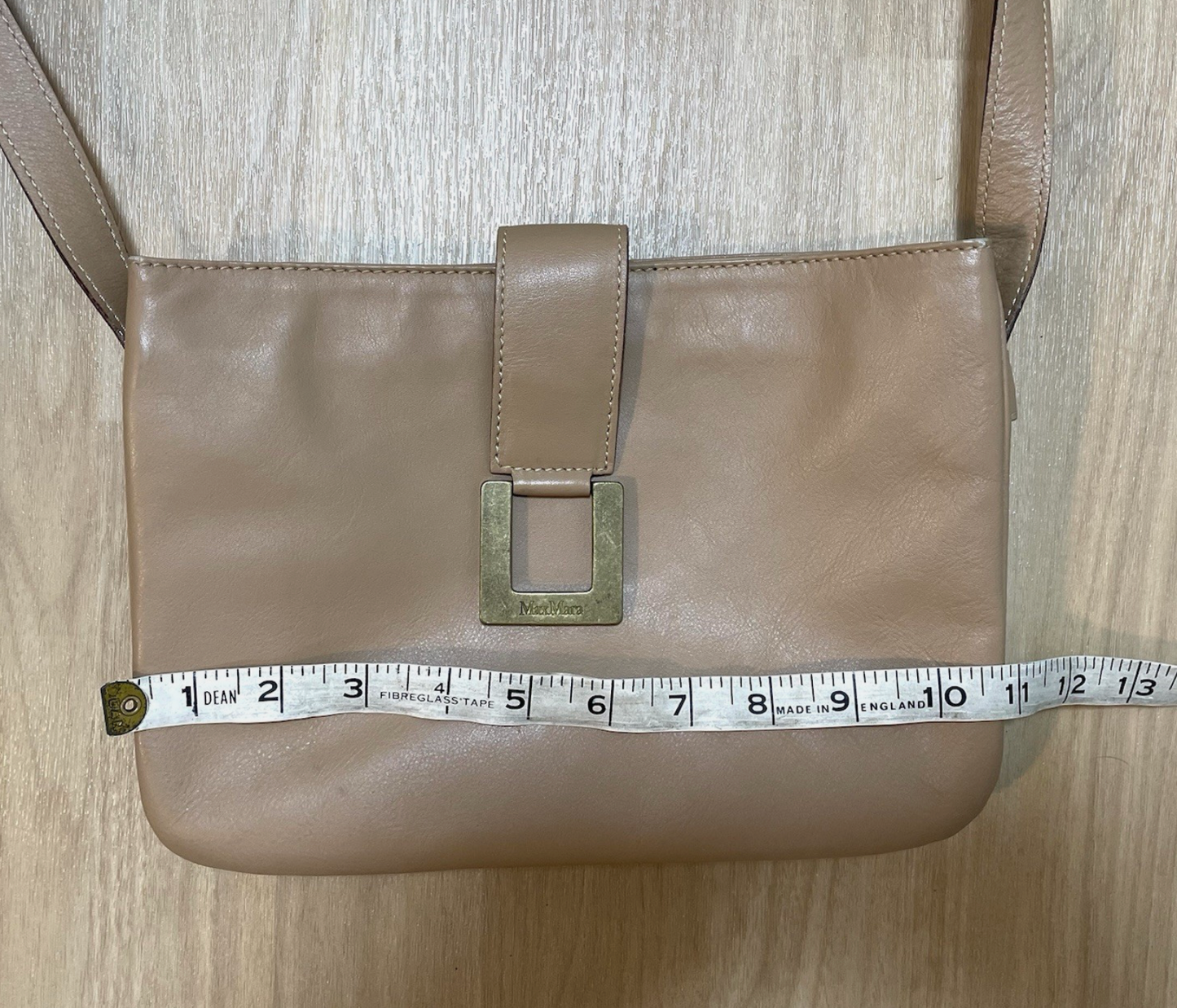 Max Mara Vintage Leather Satchel Cross Body Shoulder Bag