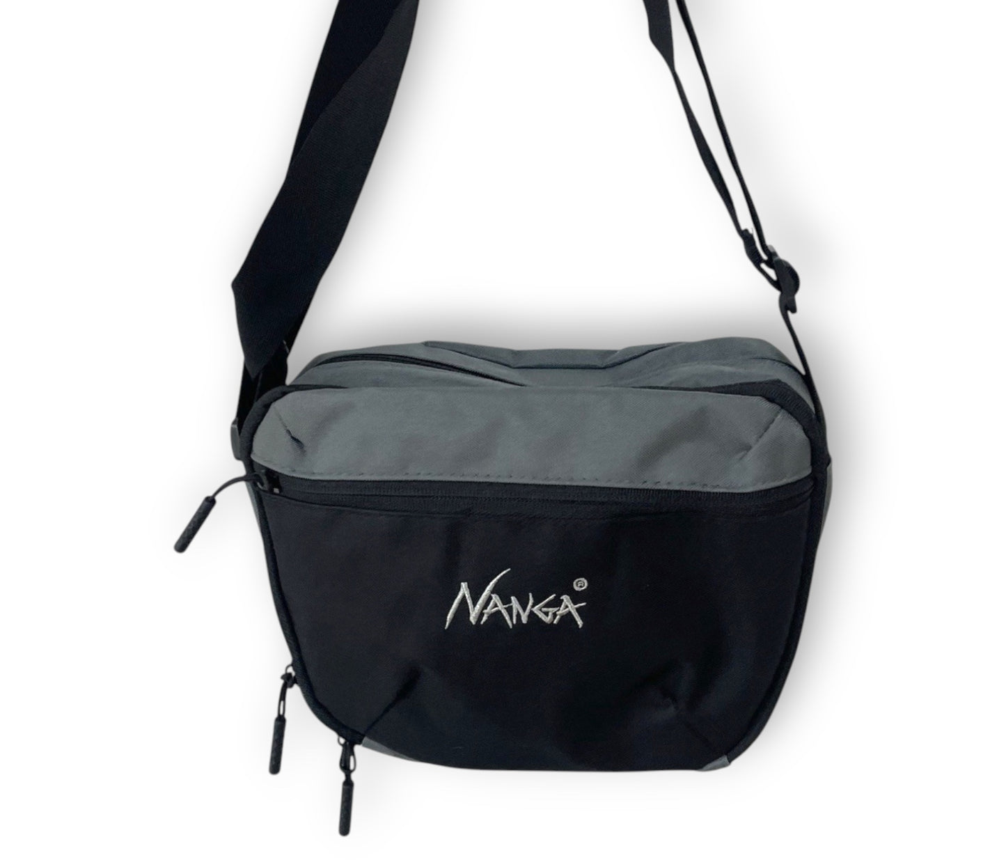 Nanga Crossbody Black & Grey Shoulder Bag Fanny Waist Pack