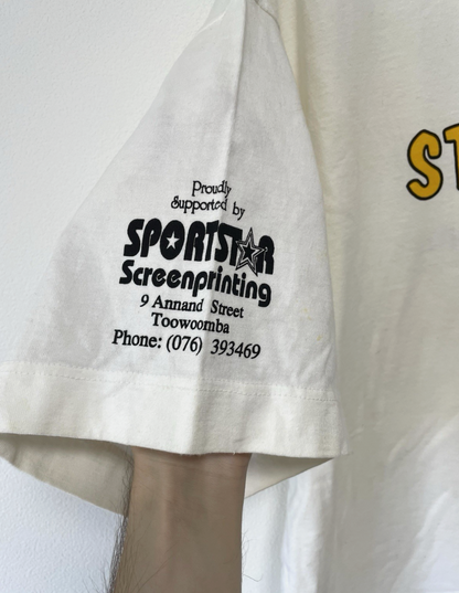 ストライクフォース ヴィンテージ クイーンズランド Tシャツ ホワイト サッカー フットボール メンズ XXL