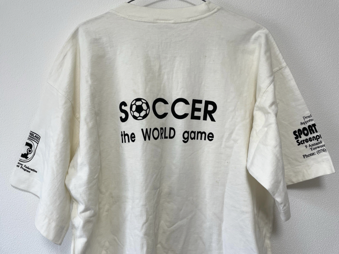ストライクフォース ヴィンテージ クイーンズランド Tシャツ ホワイト サッカー フットボール メンズ XXL