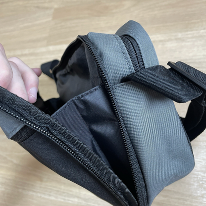 Nanga Crossbody Black & Grey Shoulder Bag Fanny Waist Pack