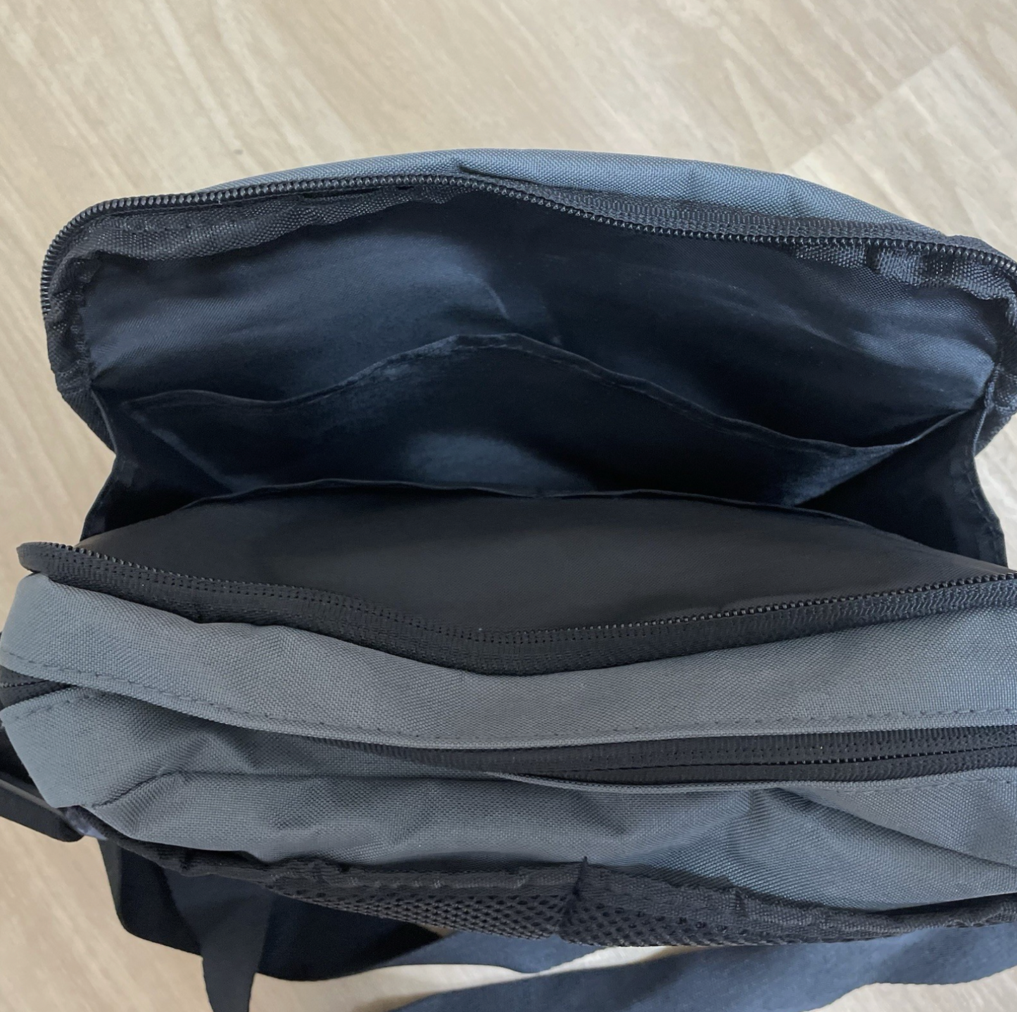 Nanga Crossbody Black & Grey Shoulder Bag Fanny Waist Pack