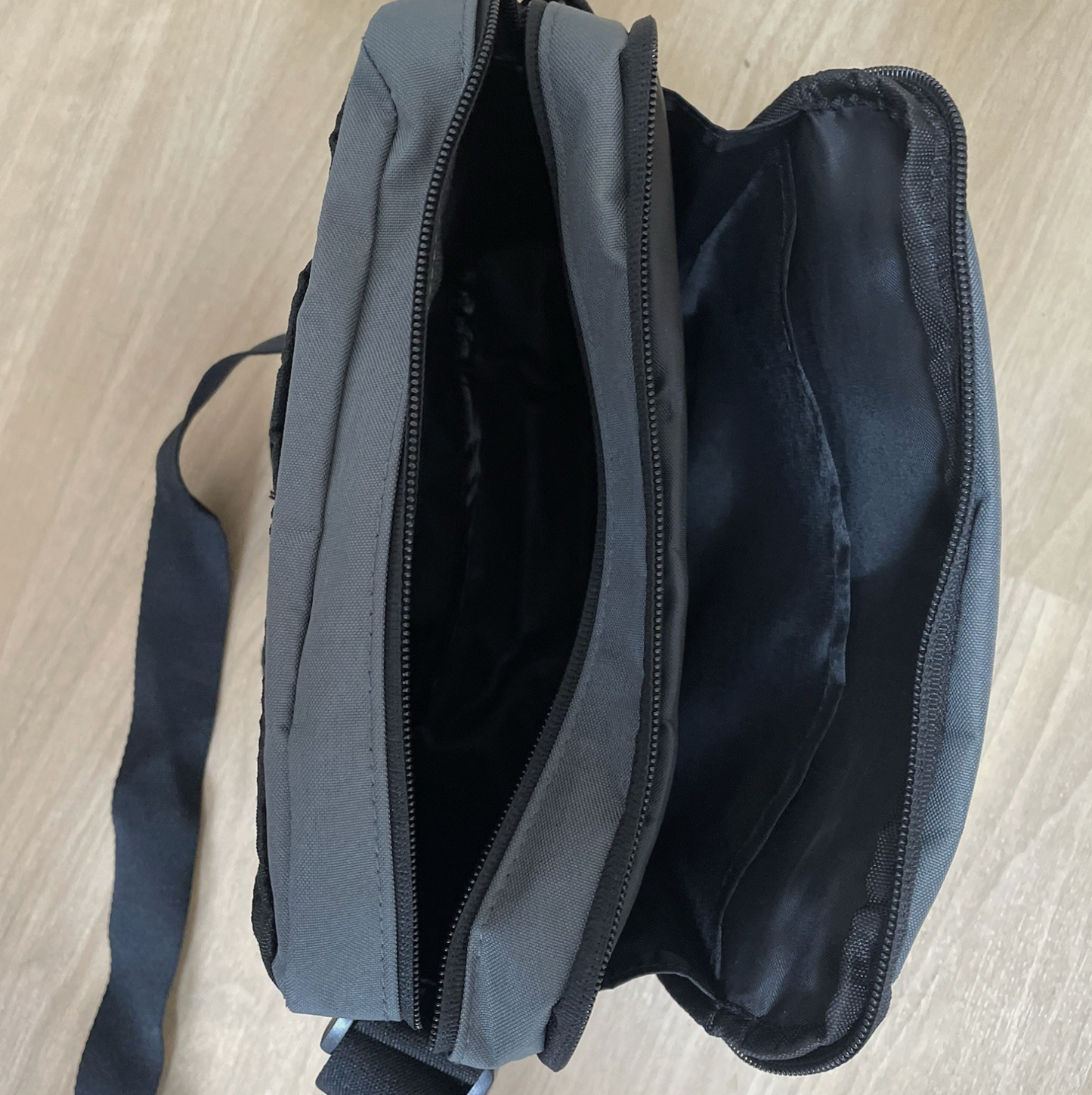 Nanga Crossbody Black & Grey Shoulder Bag Fanny Waist Pack