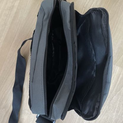 Nanga Crossbody Black & Grey Shoulder Bag Fanny Waist Pack