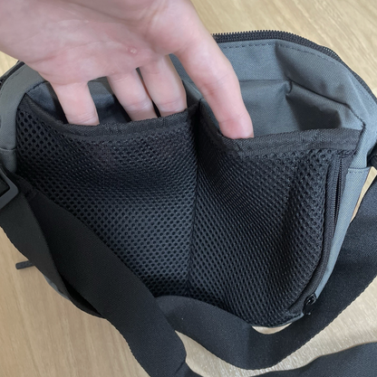 Nanga Crossbody Black & Grey Shoulder Bag Fanny Waist Pack