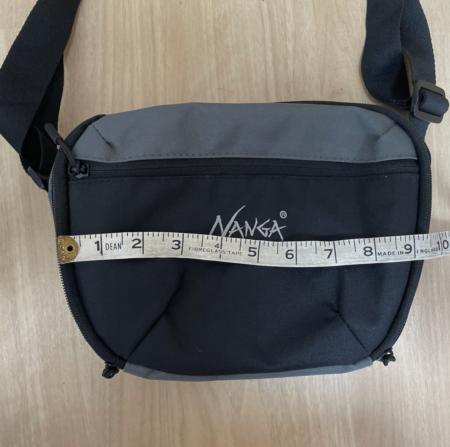 Nanga Crossbody Black & Grey Shoulder Bag Fanny Waist Pack
