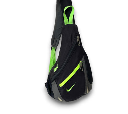 Nike Vintage 00's Crossbody Sling Bag Neon Green Swoosh Backpack