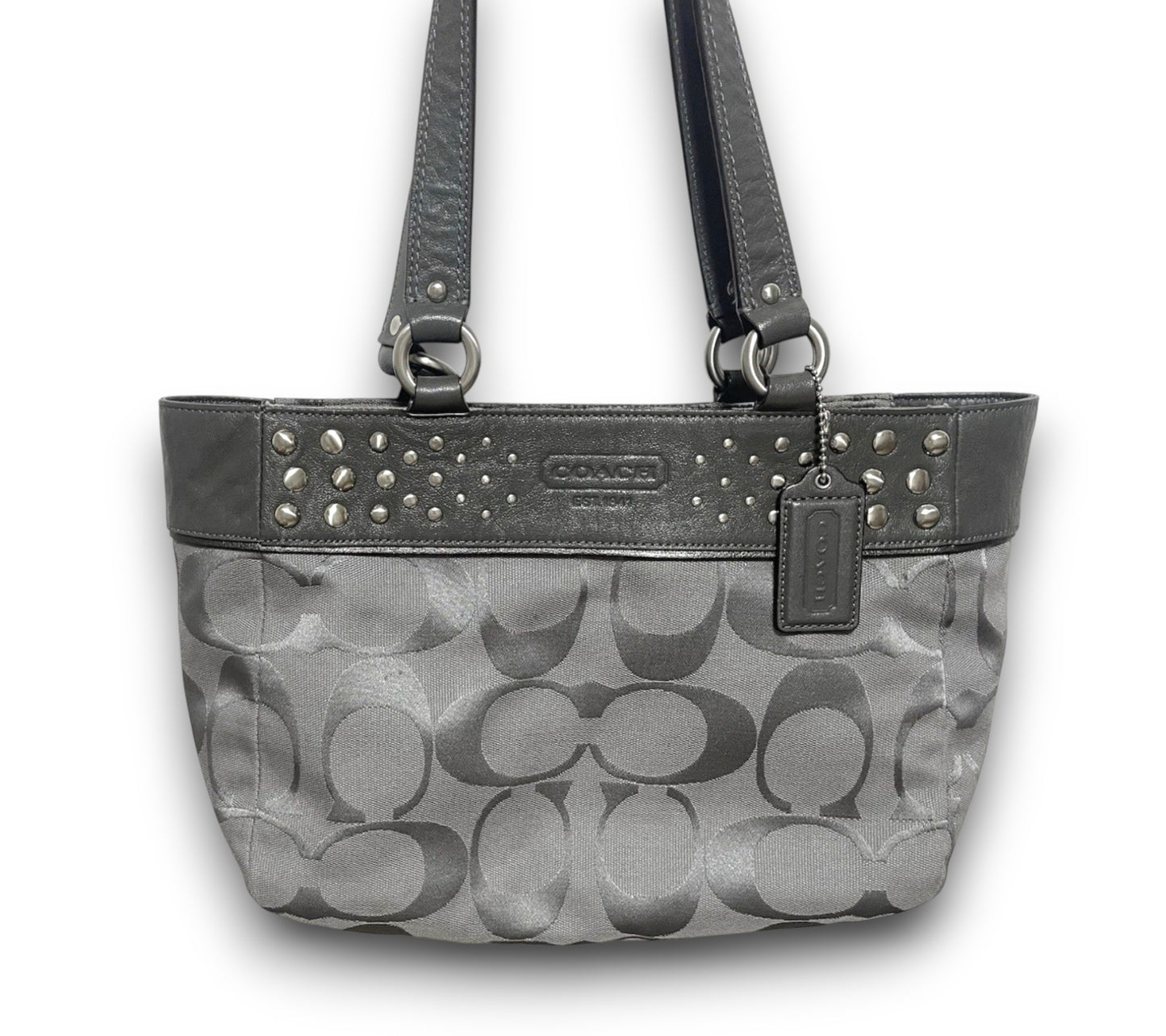 Coach Vintage 00's Handbag Grey Canvas Shoulder Tote