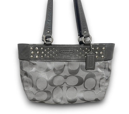 Coach Vintage 00's Handbag Grey Canvas Shoulder Tote