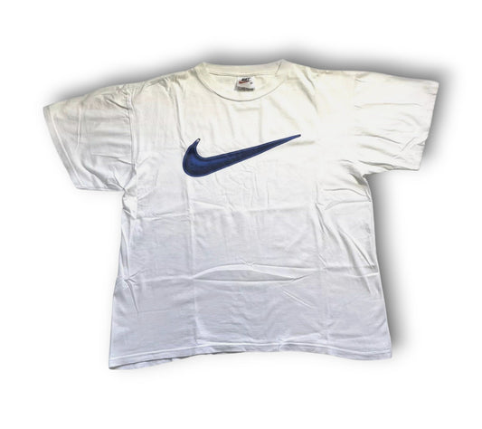 Nike Vintage White T-shirt Big Swoosh Mens M