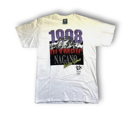 Mizuno 1998 Nagano Winter Olympic Vintage T-shirt Mens M