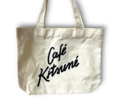 Maison Kitsune 'Cafe Kitsune' Small Canvas Tote Bag