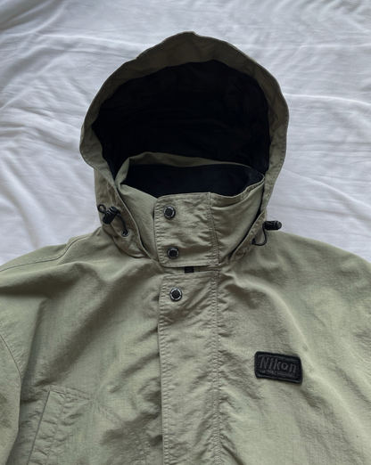 Nikon Jacket Long Coat Parka Mens L
