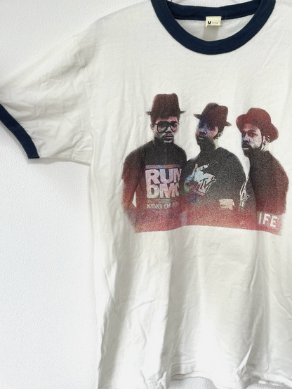 ラン・ディー・エム・シー ヴィンテージ Tシャツ ラップ ヒップホップ リンガー メンズ M