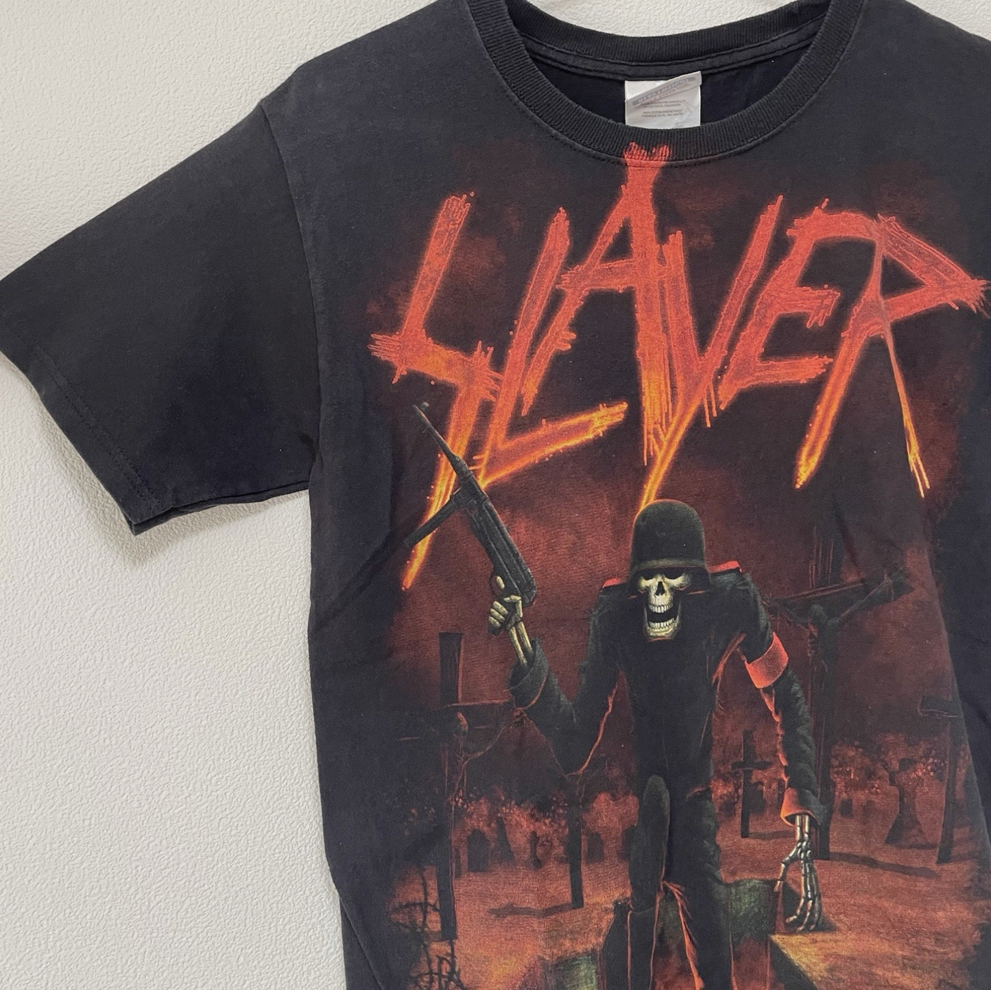 スレイヤー AOP ヴィンテージ Tシャツ ヘイルゾンビ ソルジャー ブラック メンズ S