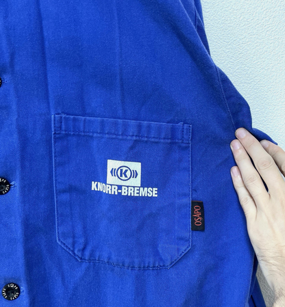 Osapo Vintage Euro Chore Coat French Jacket Blue Workwear Mens M