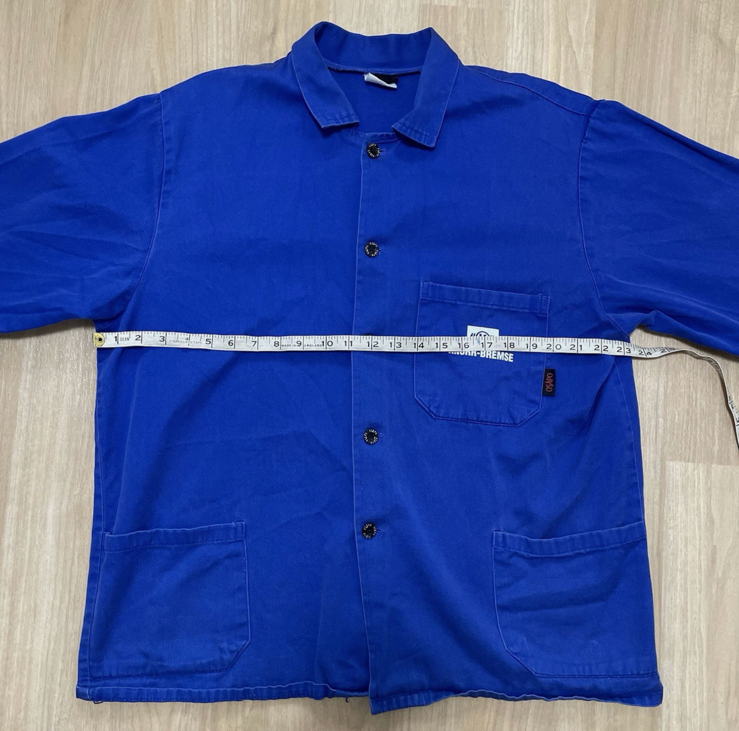 Osapo Vintage Euro Chore Coat French Jacket Blue Workwear Mens M