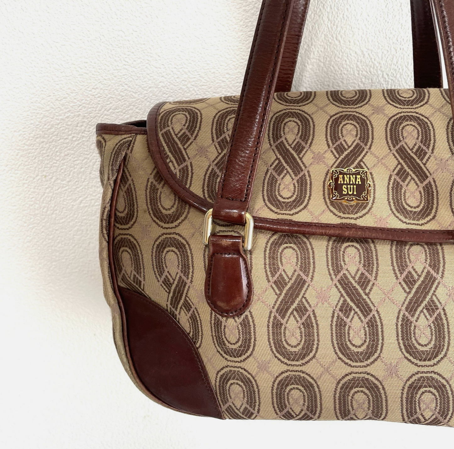 Anna Sui Vintage 00's Handbag Bag Shoulder Brown