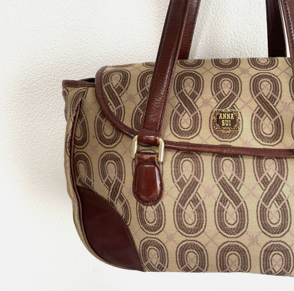 Anna Sui Vintage 00's Handbag Bag Shoulder Brown