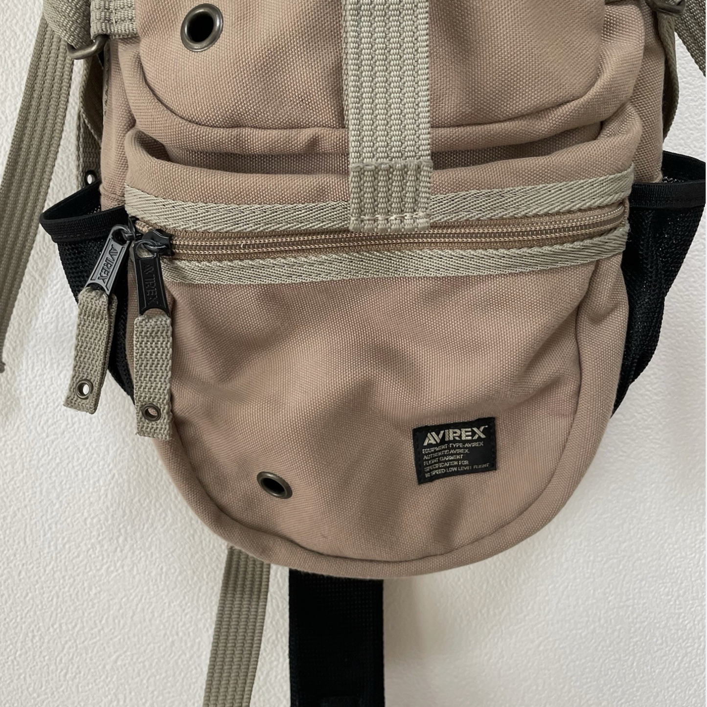 Avirex Sling Backpack Body Bag Crossbody Beige