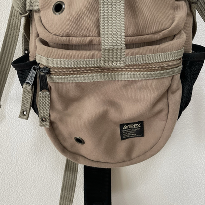 Avirex Sling Backpack Body Bag Crossbody Beige
