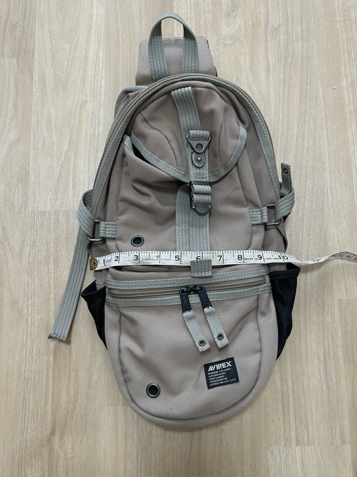 Avirex Sling Backpack Body Bag Crossbody Beige