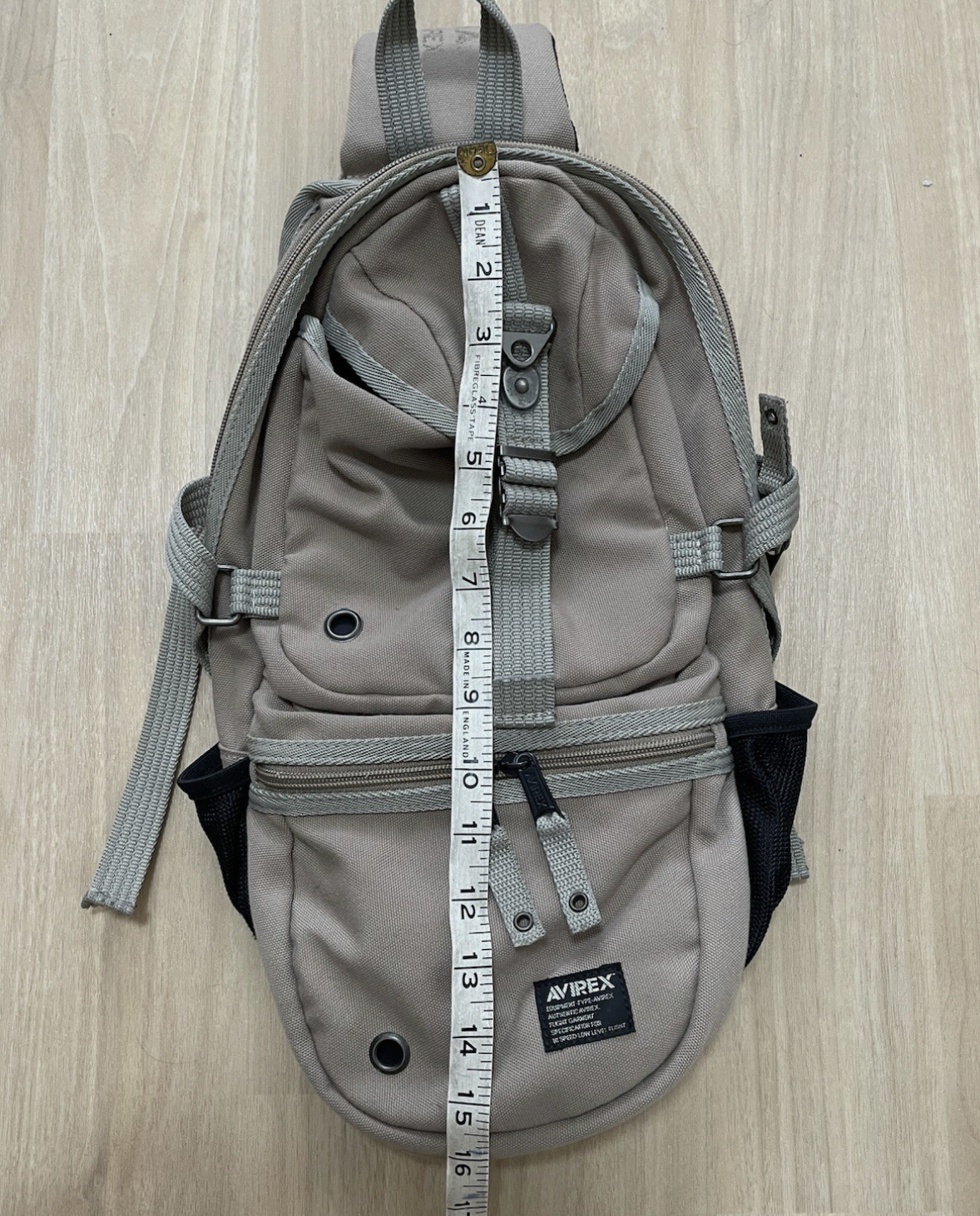 Avirex Sling Backpack Body Bag Crossbody Beige