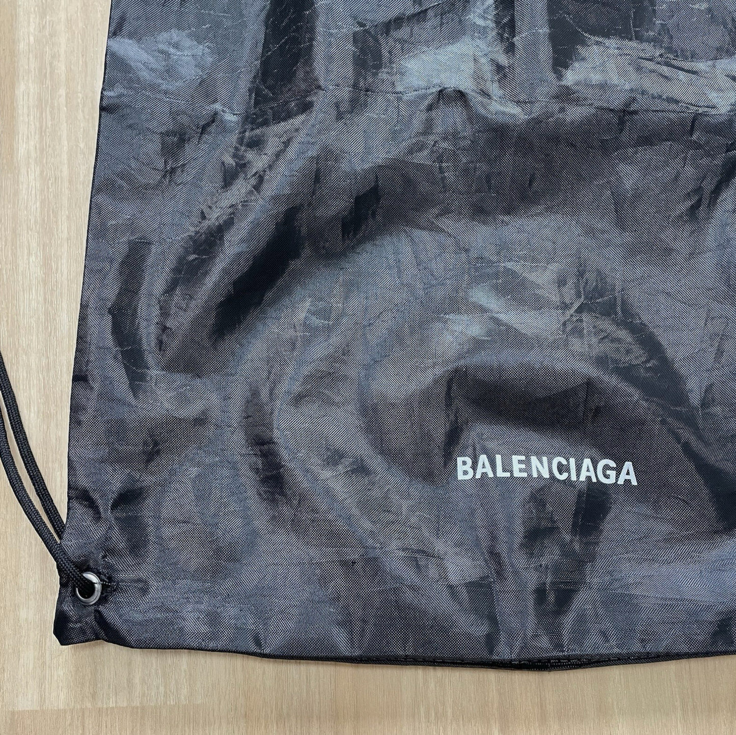 Balenciaga Black Drawstring Bag Dust Bag Backpack