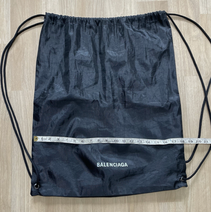 Balenciaga Black Drawstring Bag Dust Bag Backpack