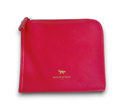 メゾンキツネ パリ トラベルバッグ レッド ポーチ オーガナイザー