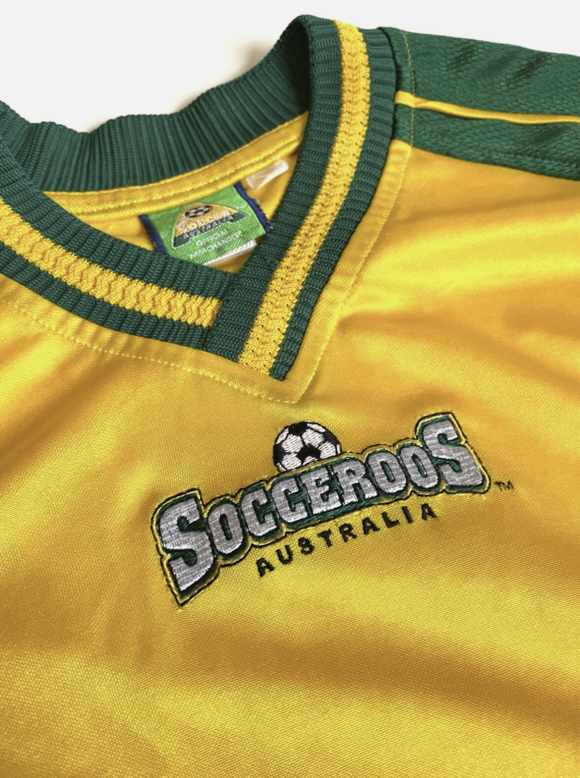 Socceroos Australia Vintage Soccer Jersey Size Youth 14 Ladies M