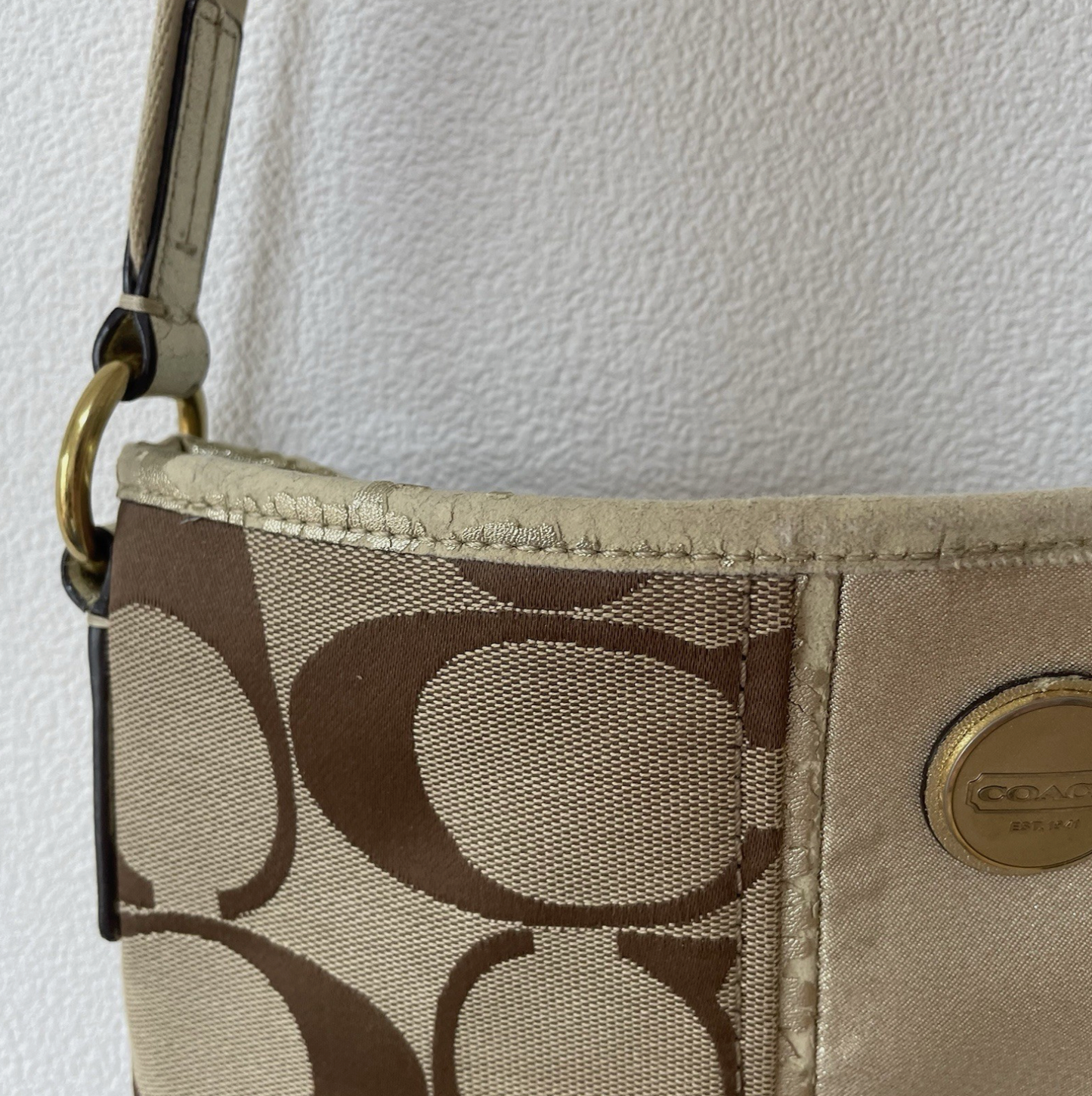 Coach F21905 Vintage Canvas Crossbody Shoulder Bag