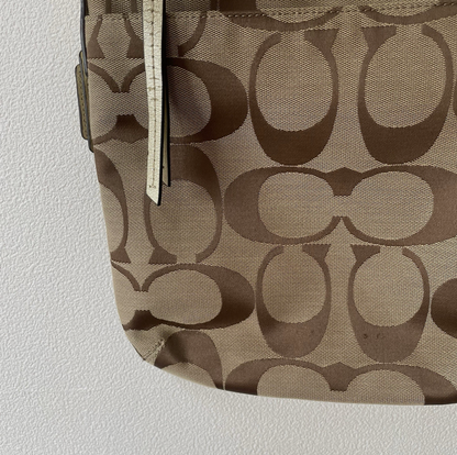 Coach F21905 Vintage Canvas Crossbody Shoulder Bag