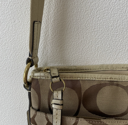 Coach F21905 Vintage Canvas Crossbody Shoulder Bag