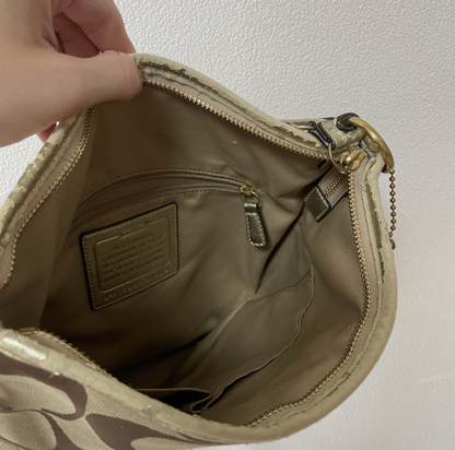 Coach F21905 Vintage Canvas Crossbody Shoulder Bag