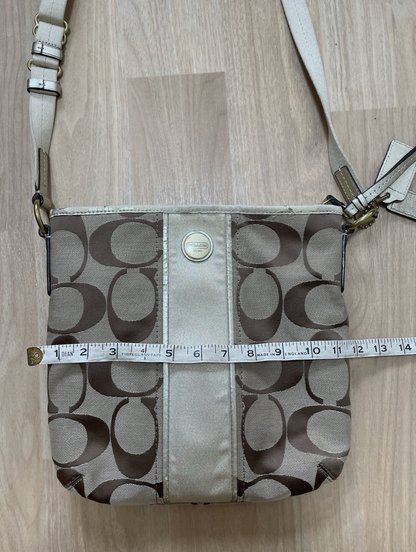 Coach F21905 Vintage Canvas Crossbody Shoulder Bag