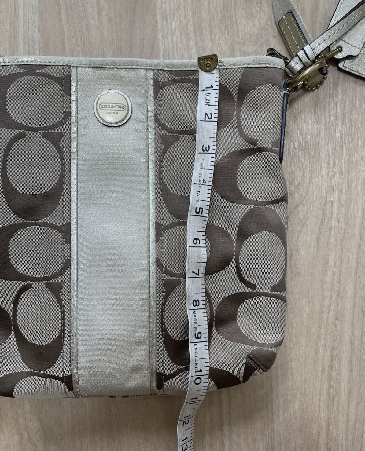 Coach F21905 Vintage Canvas Crossbody Shoulder Bag