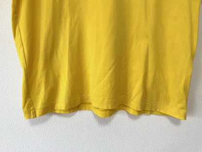 Courreges Paris Vintage T-shirt Top Yellow Ladies M