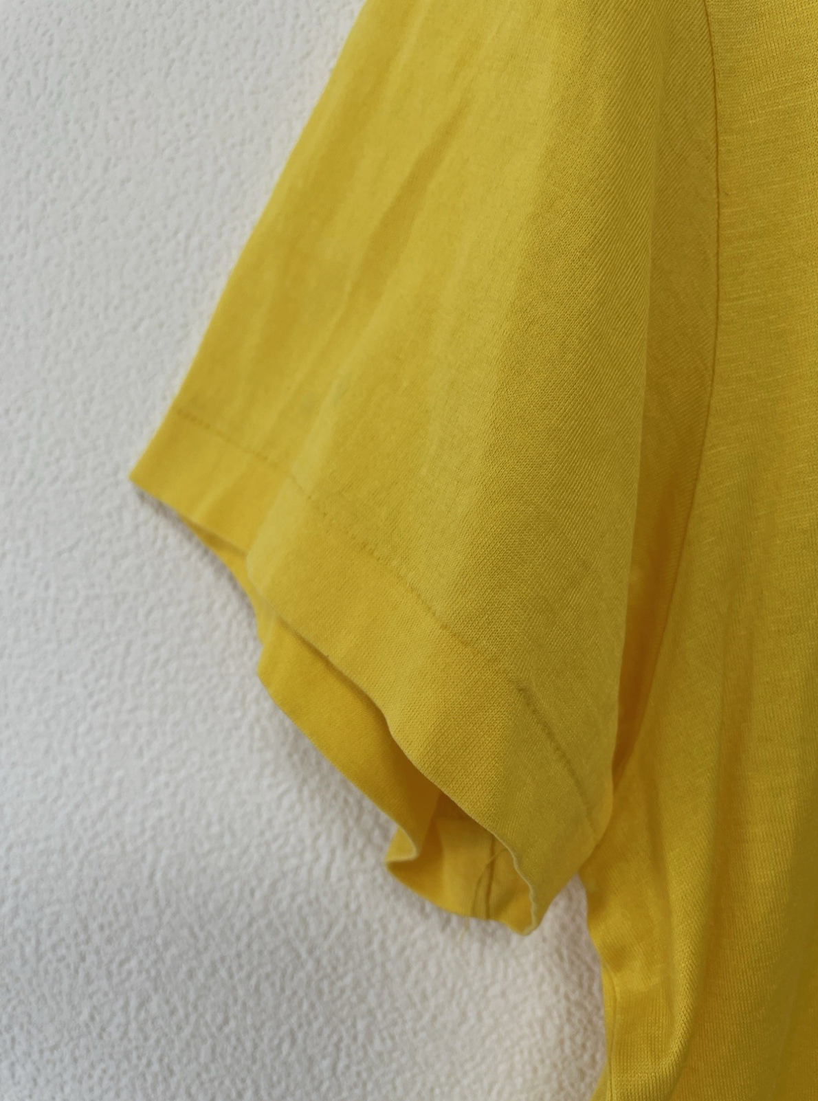 Courreges Paris Vintage T-shirt Top Yellow Ladies M