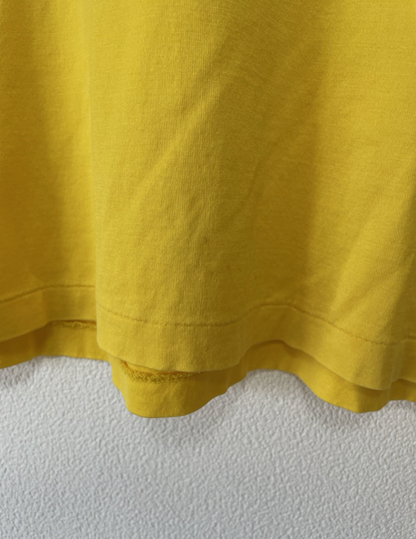 Courreges Paris Vintage T-shirt Top Yellow Ladies M