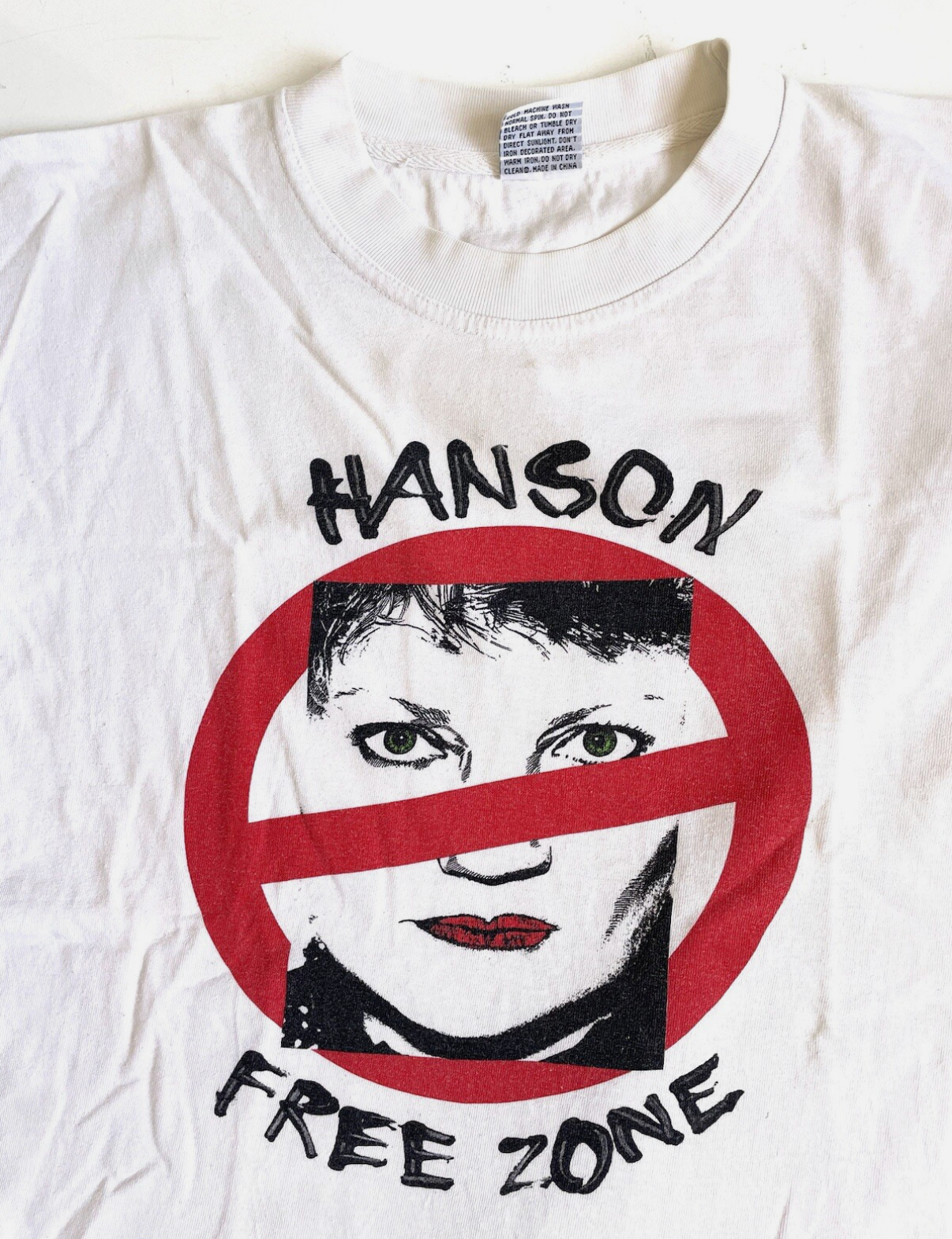 ヴィンテージ ポーリン・ハンソン 政治Tシャツ メンズ ラージサイズ L