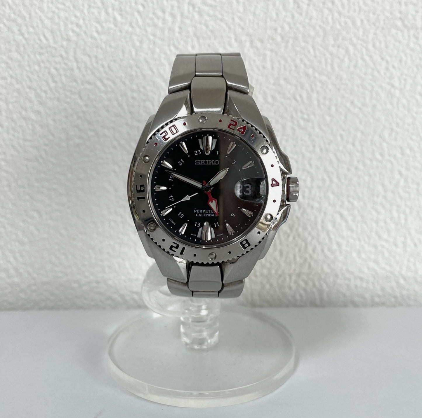 Seiko GMT Vintage 2000's Perpetual Calendar Mens Quartz Watch